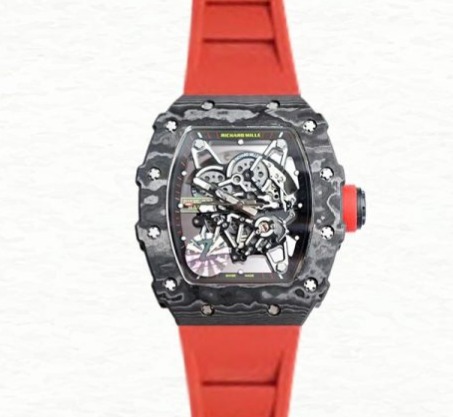 Richard Mille RM35-02 Men Mechanical Rubber Band Transparent Dial