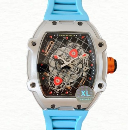 Richard Mille RM27-04 Men Mechanical Transparent Dial Rubber Band Watch