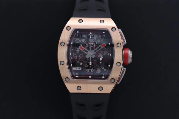 Richard Mille Replica RM 011 Black Strap Black Dial