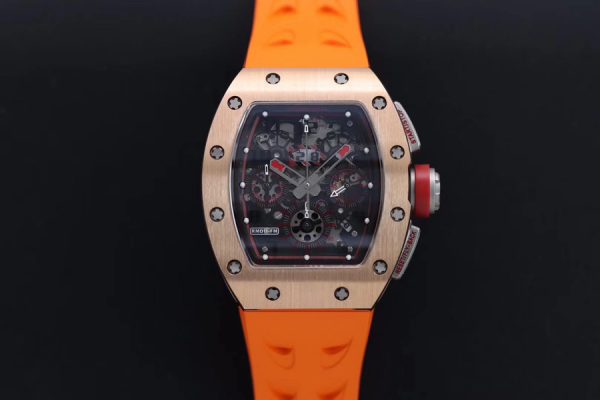 Richard Mille Replica RM 011 Orange Strap Through Bottom