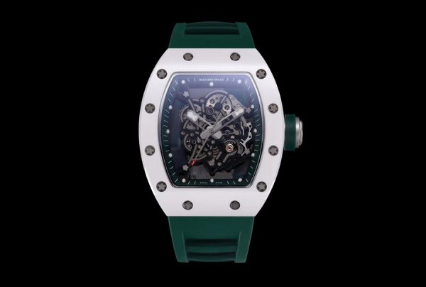 Richard Mille Replica RM 055 Green Strap White Ceramic Bezel