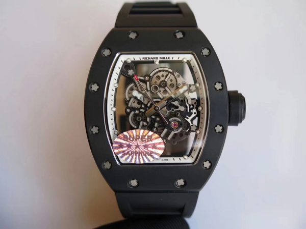 Richard Mille Replica RM 055 Full Ceramic Case Black Strap