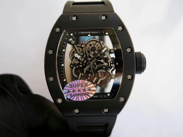 Richard Mille Replica RM 055 Black Rubber Strap