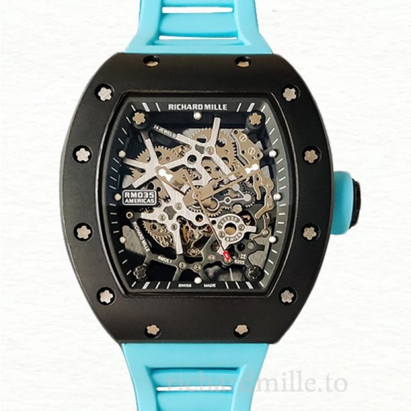 Richard Mille RM35 Men Mechanical Watch Skeleton Dial