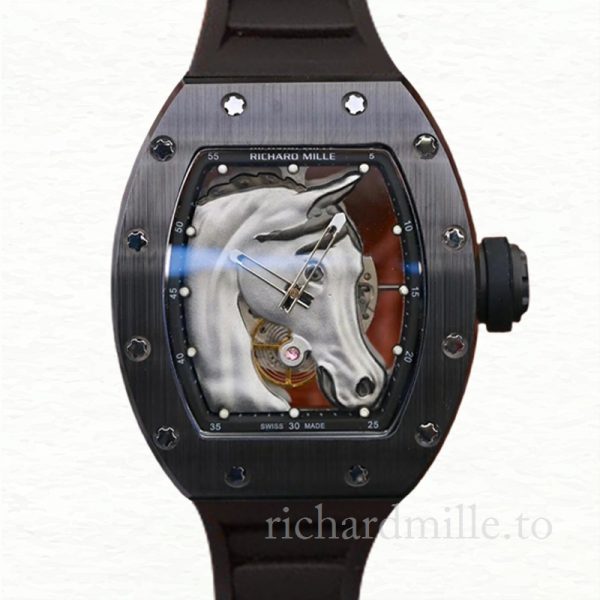 Richard Mille RM52-02 Mechanical Men Watch Stainless Steel Rubber Band