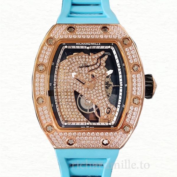 Richard Mille RM52-02 Men Mechanical Horse Dial Watch Rubber Band
