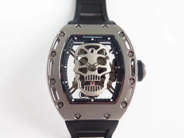 Richard Mille Replica RM 052 Black Rubber Strap Titanium Bezel