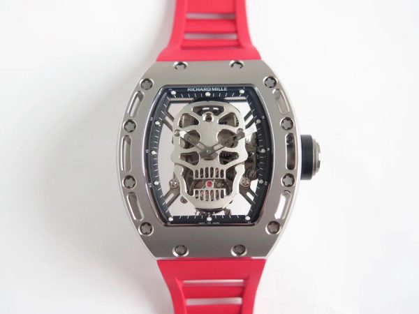 Richard Mille Replica RM 052 Red Rubber Strap Titanium Bezel