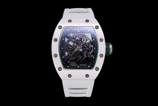 Richard Mille Replica RM 055 White Strap White Ceramic Material Case