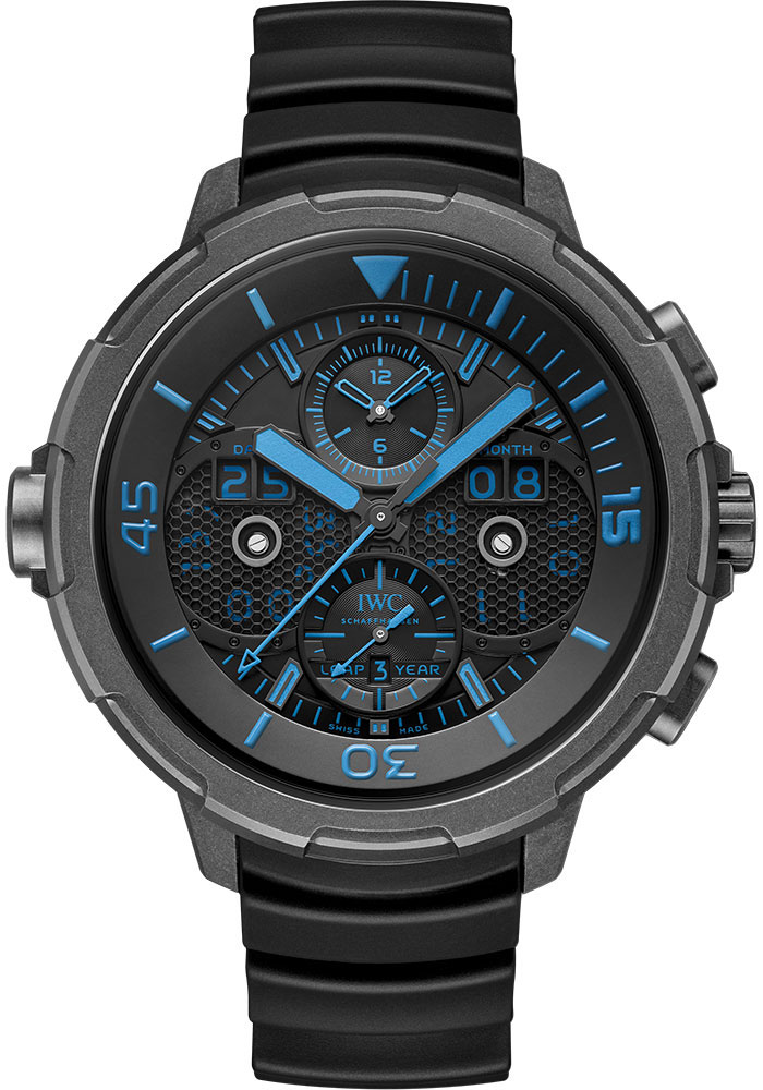 IWC Aquatimer Perpetual Calendar Digital Date-Month  Black Dial IW379406