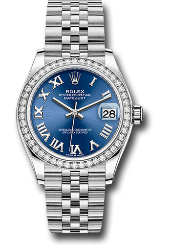 Rolex Steel and White Gold Datejust 31 Blue Roman Dial 278384RBR blrj