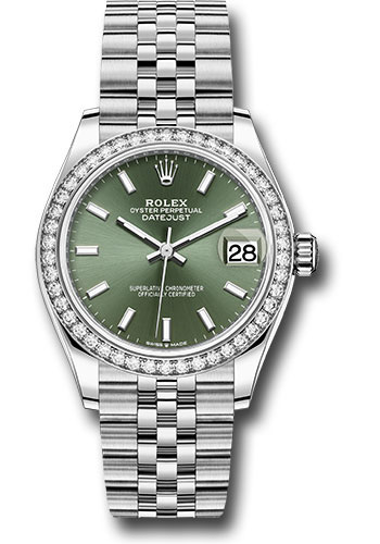 Rolex Steel and White Gold Datejust 31 Mint Green Index Dial 278384RBR mgij