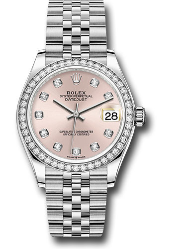 Rolex Steel and White Gold Datejust 31 Pink Diamond Dial 278384RBR pdj