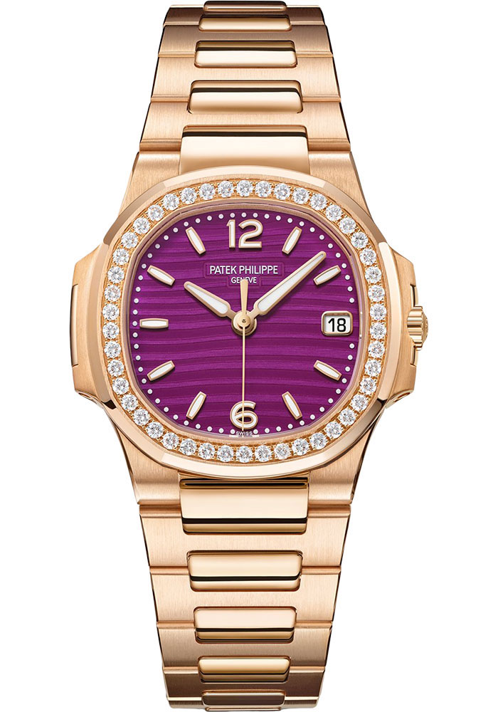 Patek Philippe Nautilus 32 mm Rose Gold Case - Purple Dial 7010/1R-013