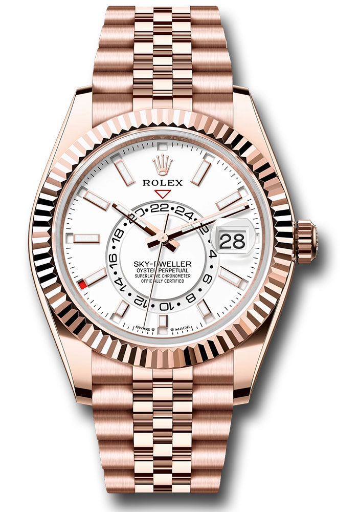 Rolex Everose Gold Sky-Dweller  White Dial 336935