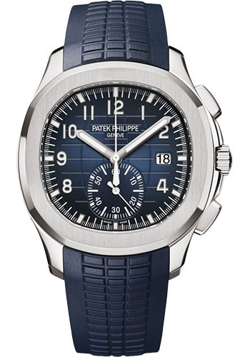 Patek Philippe Aquanaut Selfwinding Chronograph  White Gold Case  Blue Dial 5968G-001