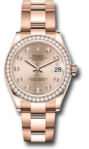 Rolex Everose Gold Datejust 31 Watch Rosé Diamond Dial 278285RBR rsdo