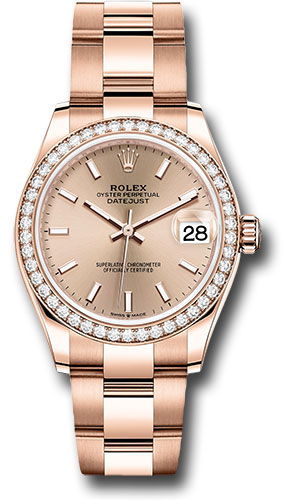 Rolex Everose Gold Datejust 31 Rosé Index Dial 278285RBR rsio