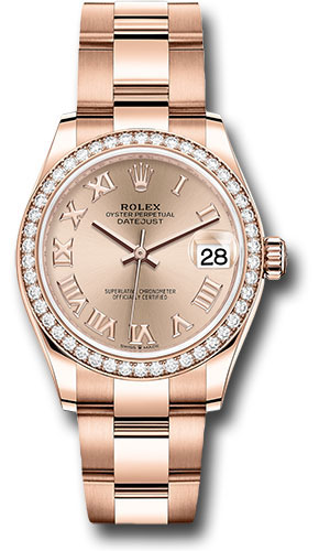 Rolex Everose Gold Datejust 31Rosé Roman Dial 278285RBR rsro