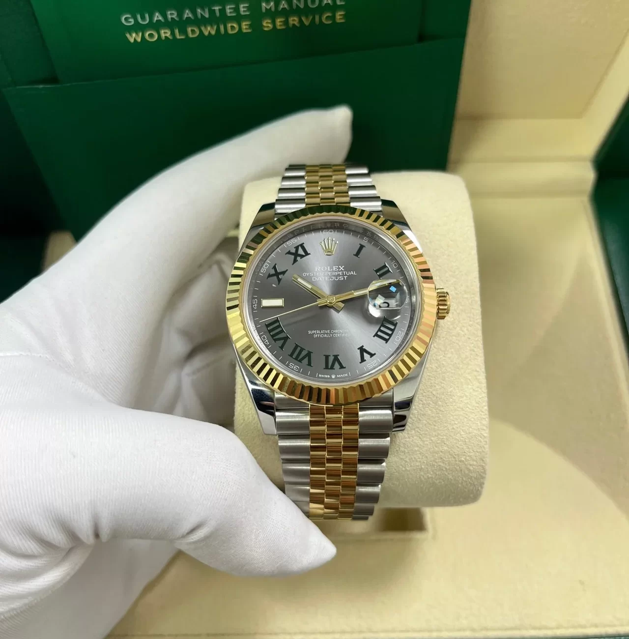Rolex DateJust 41mm Wimbledon Jubilee 126333 Super Clone